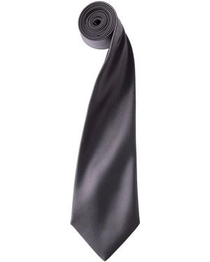 PREMIER Adult Colours Satin Tie (Dark) - Blue