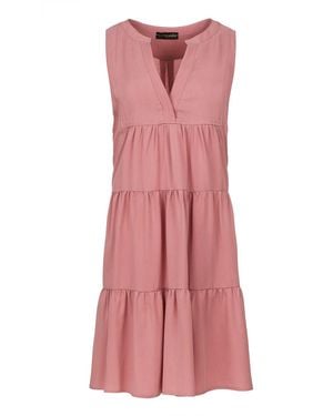 Conquista Sleeveless Dusty A Line Dress - Pink