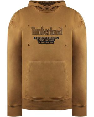 Timberland Logo Wheat Hoodie - Brown