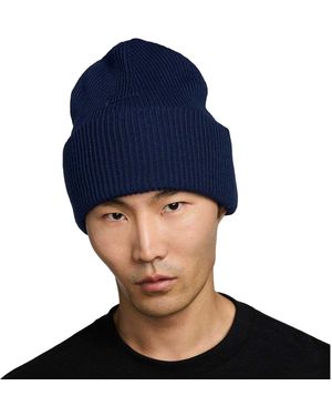 Nike Effen Omgeslagen Muts (Middernacht Marine) - Blauw