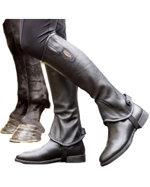 Brogini Adult Vicenza Grain Leather Gaiters - Black
