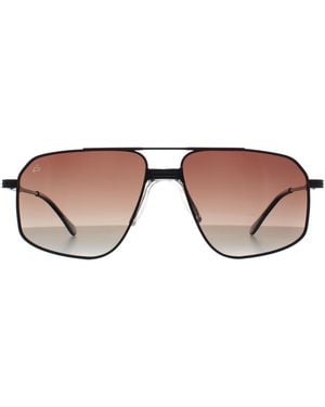 Privé Revaux Prive Aviator Caviar Gradient Rico Metal - Brown