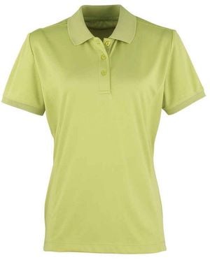 PREMIER Ladies Coolchecker Pique Polo Shirt (Lime) - Green