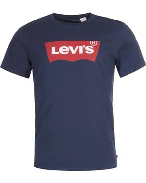 Levi's Batwing Logo T-Shirt (Marine, Rood) - Blauw