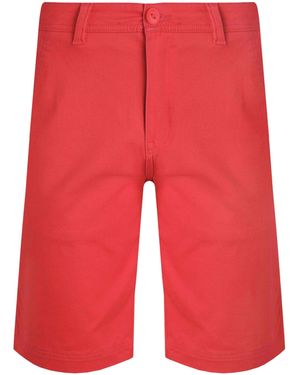 Weird Fish Rayburn Flat Fronted Shorts (Radical) - Red