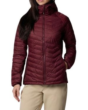 Columbia Hybrid Padded Jacket With Hood Powder Pass Ii 2126122 - Red