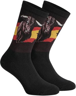 Jenes Socks Funny Printed Long For And - Black