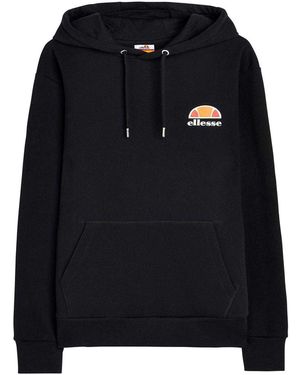 Ellesse Logo Pullover Hoodie (Antraciet) - Zwart