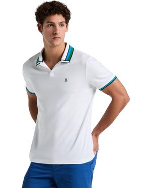 Original Penguin Interlock Poloshirt (wit) - Blauw