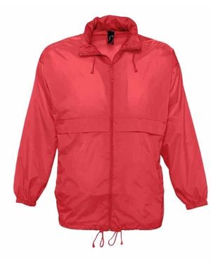 Sol's Surf Windbreaker Lightweight Jacket Nylon - Red