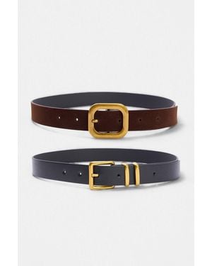 Trendyol Shoes Zwart Riemen - Bruin