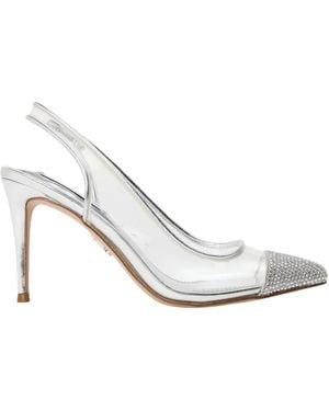 Steve Madden Leena Metallic Sling Back Pompen - Wit