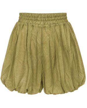 MixRay High-Waist Mini Shorts - Green