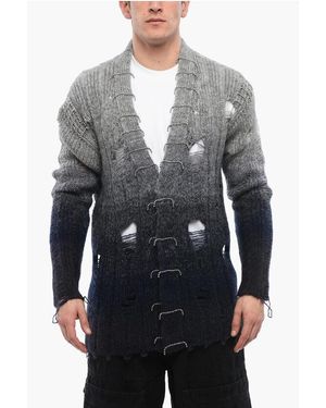 Off-White c/o Virgil Abloh Wollen Vest Met Distressed Effect En Kralendetail In Grijs