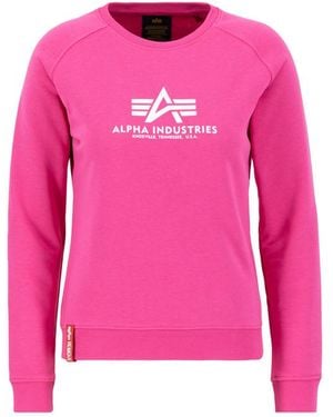 Alpha Industries New Basic Big Logo Sweatshirt - Roze