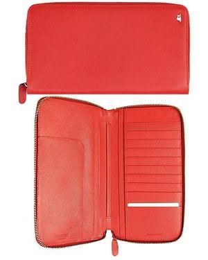 Hackett Mayfair Card Holder Wallet Leather - Red