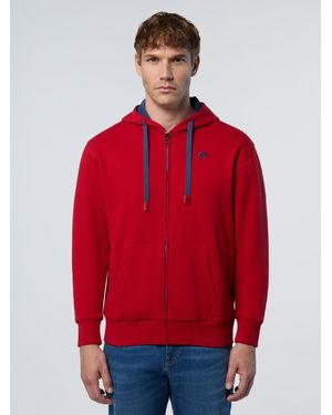 North Sails Hoodie With Embroidered Logo - Rood