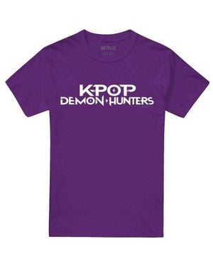K-Pop Demon Hunters Adult Logo T-Shirt - Purple