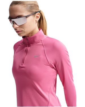 Nike Swoosh-Hardloopshirt Met Lange Mouwen Voor (Pioenroos) - Roze