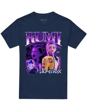 K-Pop Demon Hunters Adult Huntr/X Rumi T-Shirt - Blue
