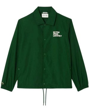 Lacoste Waterafstotende Coach Jacket - Groen
