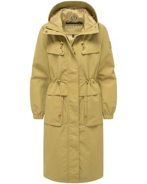 Navahoo Parka Tussenjas Kirschwind Met Capuchon - Geel