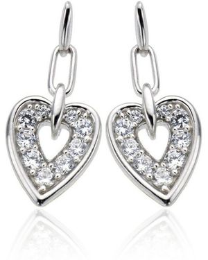 Orphelia 925 Sterling Drop Earrings - Metallic