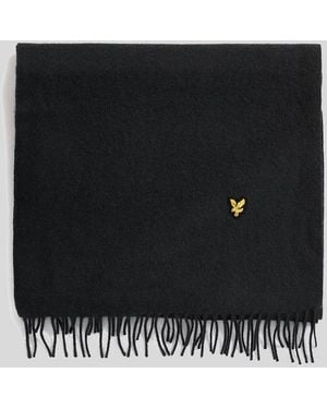 Lyle & Scott Lambswool Blend Scarf - Black