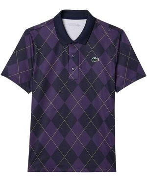 Lacoste Geruite Ultra Dry Polo Shirt - Blauw
