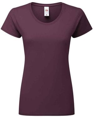 Fruit Of The Loom Ladies Fit Ringspun Premium Tshirt (Dark Plum) - Purple