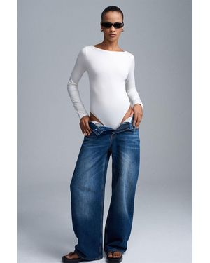 Dilvin Slim Fit Bootneck Bodypak - Blauw
