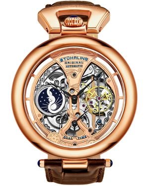 Stuhrling Emperor's Grandeur Automatic 49Mm Skeleton - Metallic