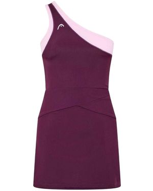 Head Hoofd Avatar Slim Eén Schouder Mini Jurk - Paars