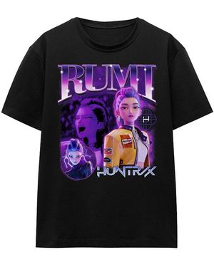 K-Pop Demon Hunters Ladies Huntr/X Rumi T-Shirt - Black