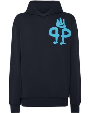 Philipp Plein Sweatshirt Met Capuchon King Plein - Blauw