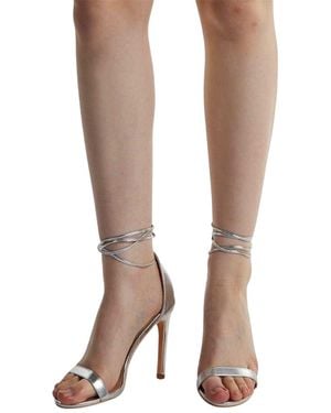 Glamorous Hoge Hakken Met Enkelband Voor - Naturel