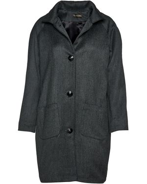 Conquista Wol Blend Donkergrijze Jas Van Fashion - Grijs