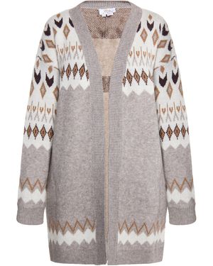 Usha Gebreid Vest Grijs