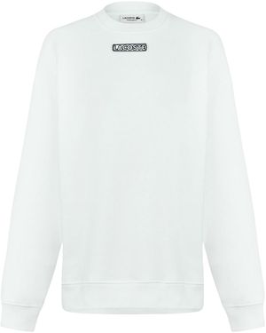Lacoste Crew Neck Regular Lange Mouwen Sweatshirt - Wit