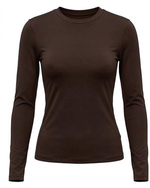 Basiclo Slim Longsleeve Donkerbruin