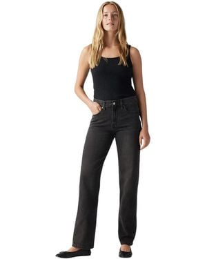 Levi's Levis Damesjeans Met Lage Taille En Rechte Pijpen Uit De Pro-Collectie - Zwart