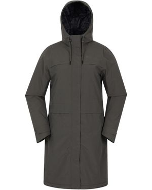 Mountain Warehouse Avery Waterdichte Lange Jas (Khaki) - Zwart