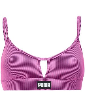 PUMA Peek A Boo Stripe Bikinitop - Paars