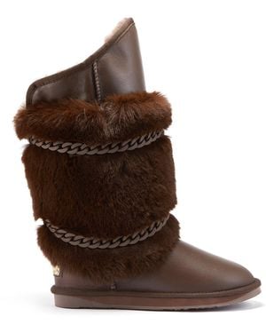 Australia Luxe Atilla Ii Burnt Knee-High Boots - Brown