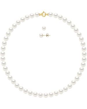 Ateliers Saint Germain Set Necklace + Earrings - White