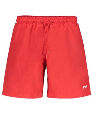 Fila Rosso Polyester Zwem Boxer - Rood