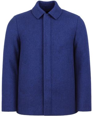 Lyle & Scott Herringbone Wool Jacket - Blue