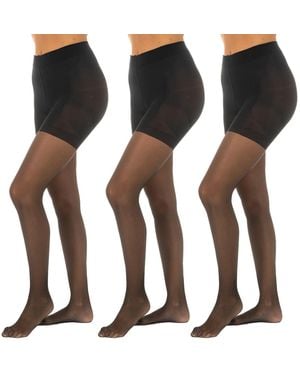 Jolie Folie Pack-3 Push Up Knickers 20 Den Pushup20 - Black