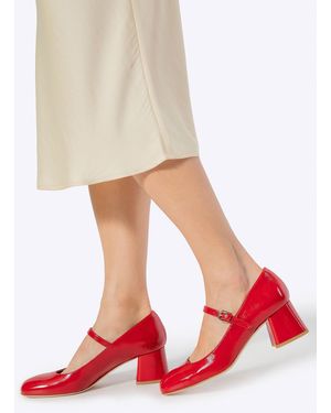 Wittchen Rode Leren Pumps Met Bandje - Rood