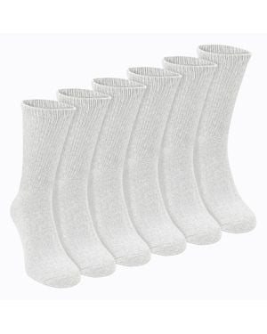 Sock Snob 6 Pairs Cotton Diabetic Socks - White